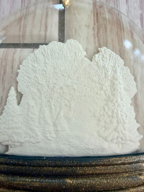 White textured forest on a clear resin  background