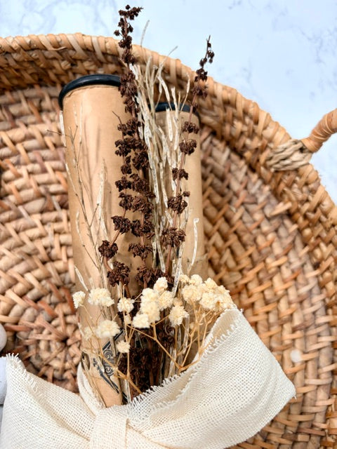 Close up of dried florals.
