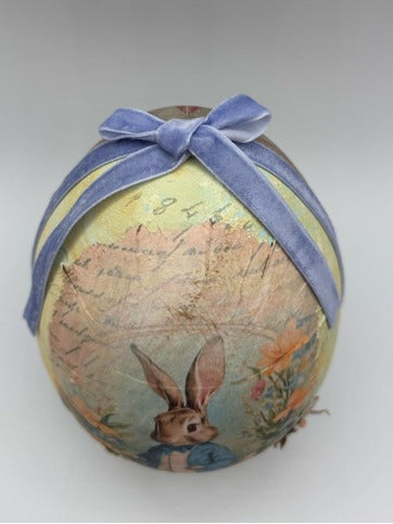 Decorative Easter egg with a rabbit design 