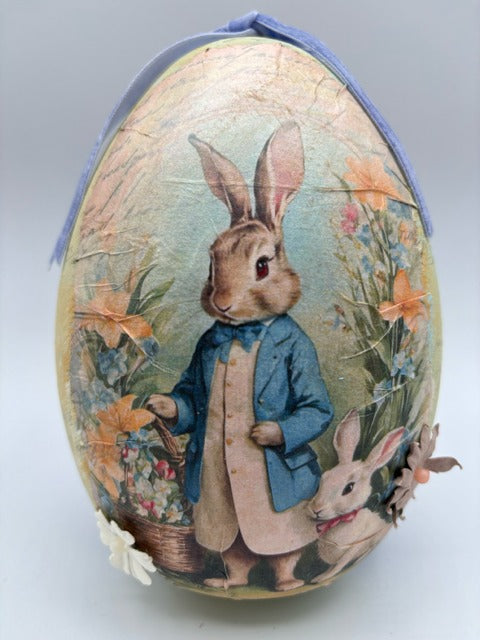Decorative Easter egg with a rabbit design 