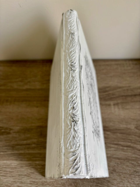 Decorative white clay book spine