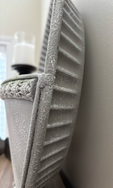 Close-up of the side of a wall planter
